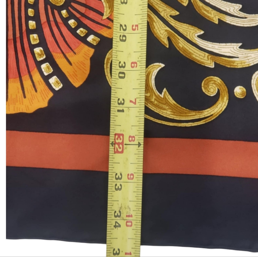 Authentic Hermes Scarf " CHEVAL TURC" 35 X 35 - Picture 9 of 10